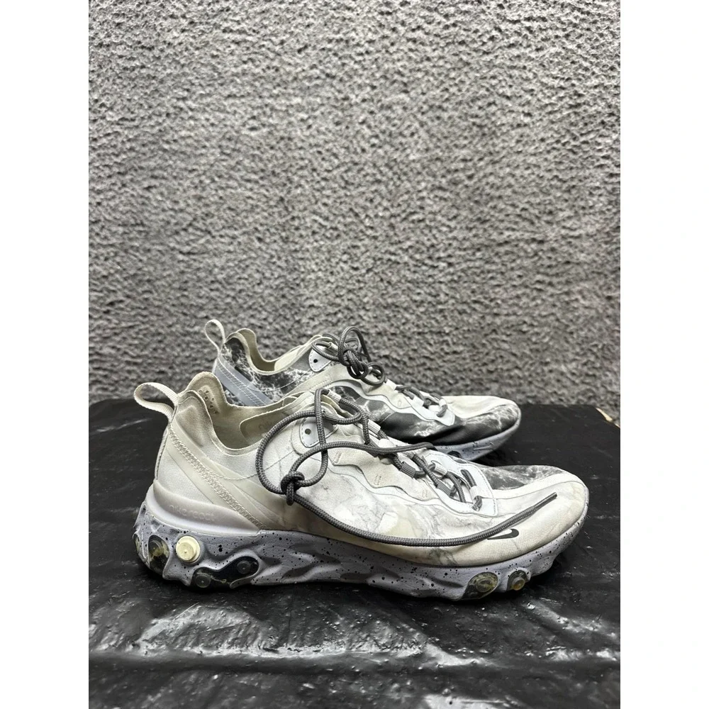Nike x Kendrick Lamar React Element 55 Sneakers Platinum CJ3312-001 Mens 11 US